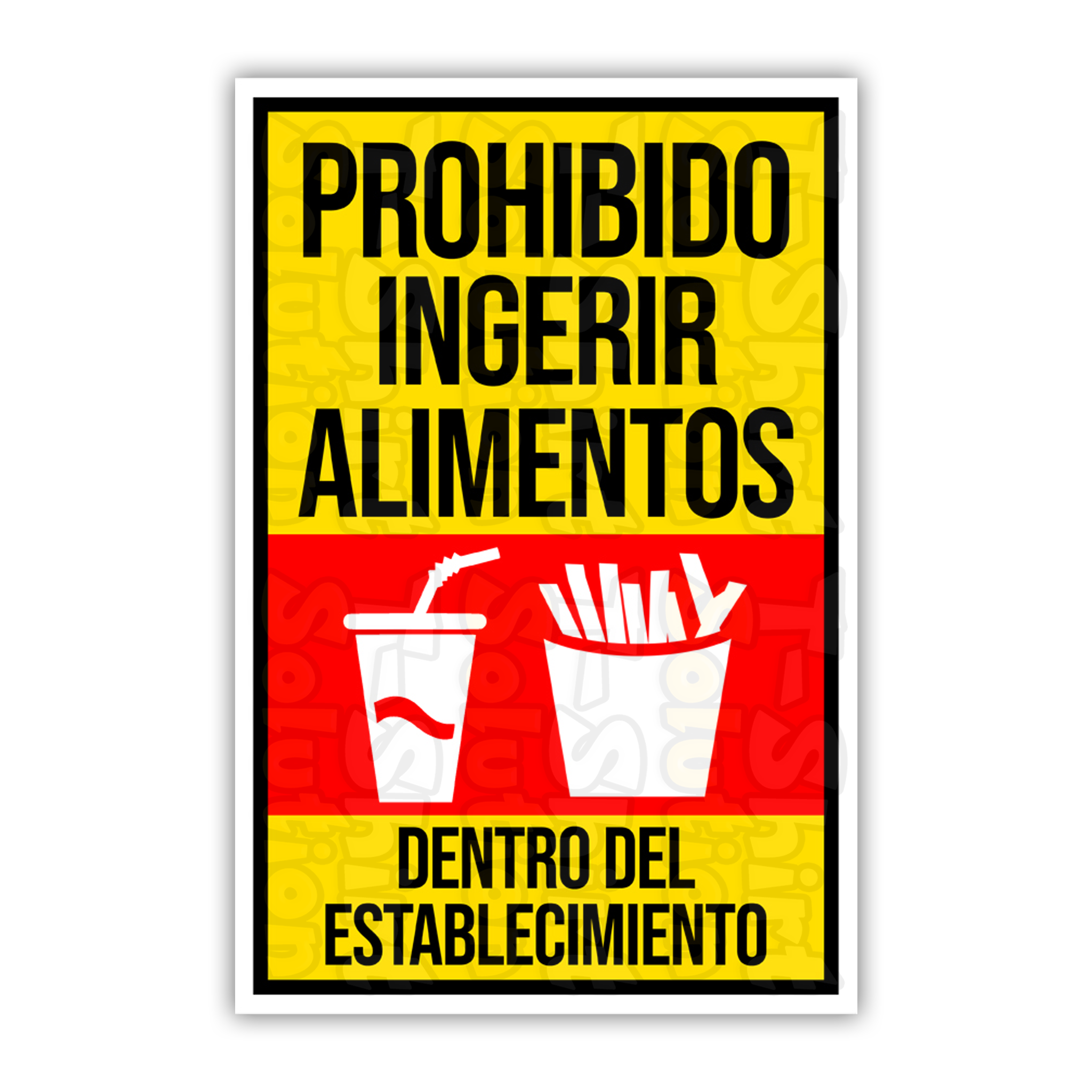Prohibido ingerir alimentos
