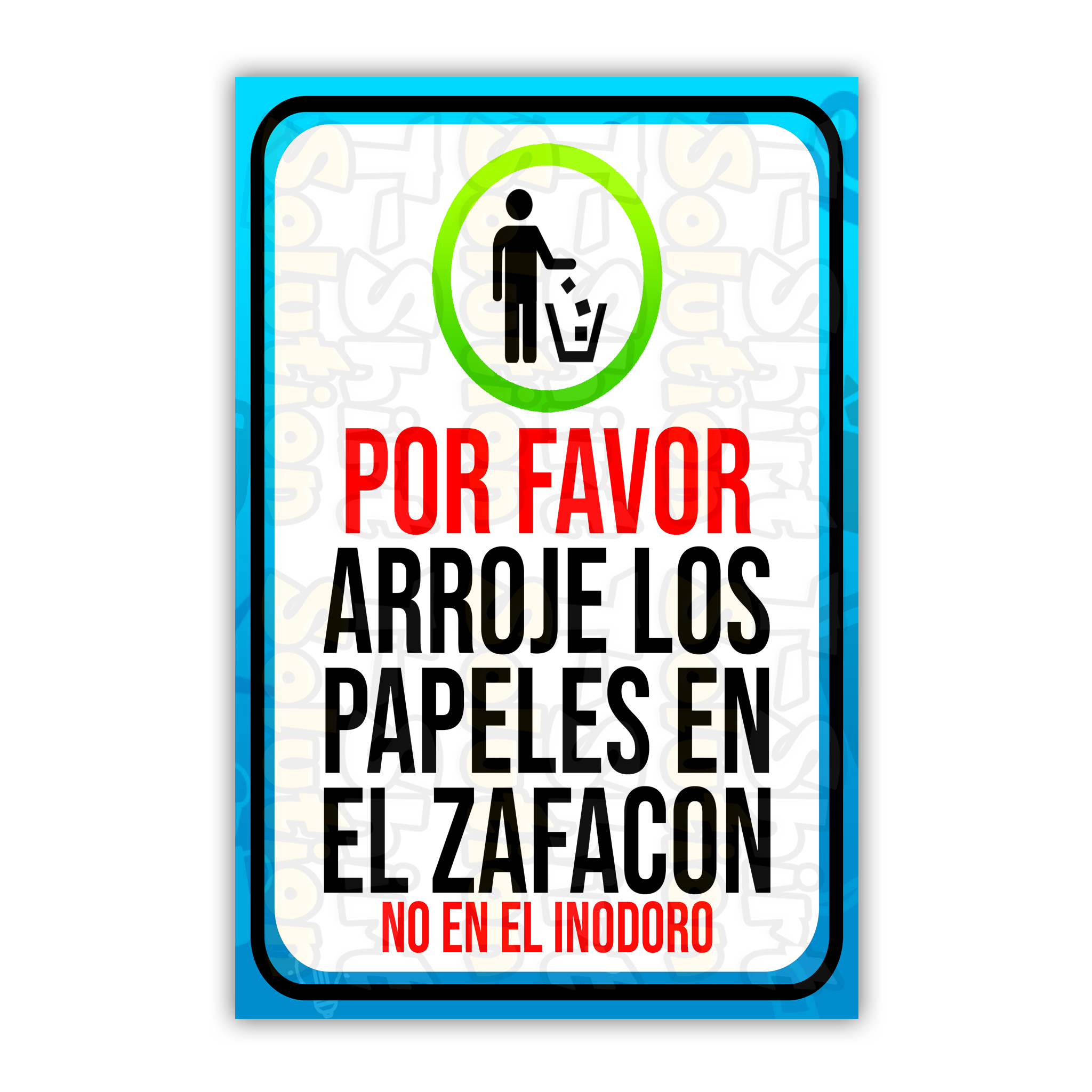 Arroje papeles en el zafacon