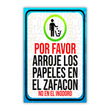 Arroje papeles en el zafacon