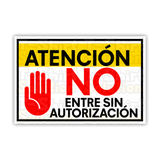 No entre sin autorización