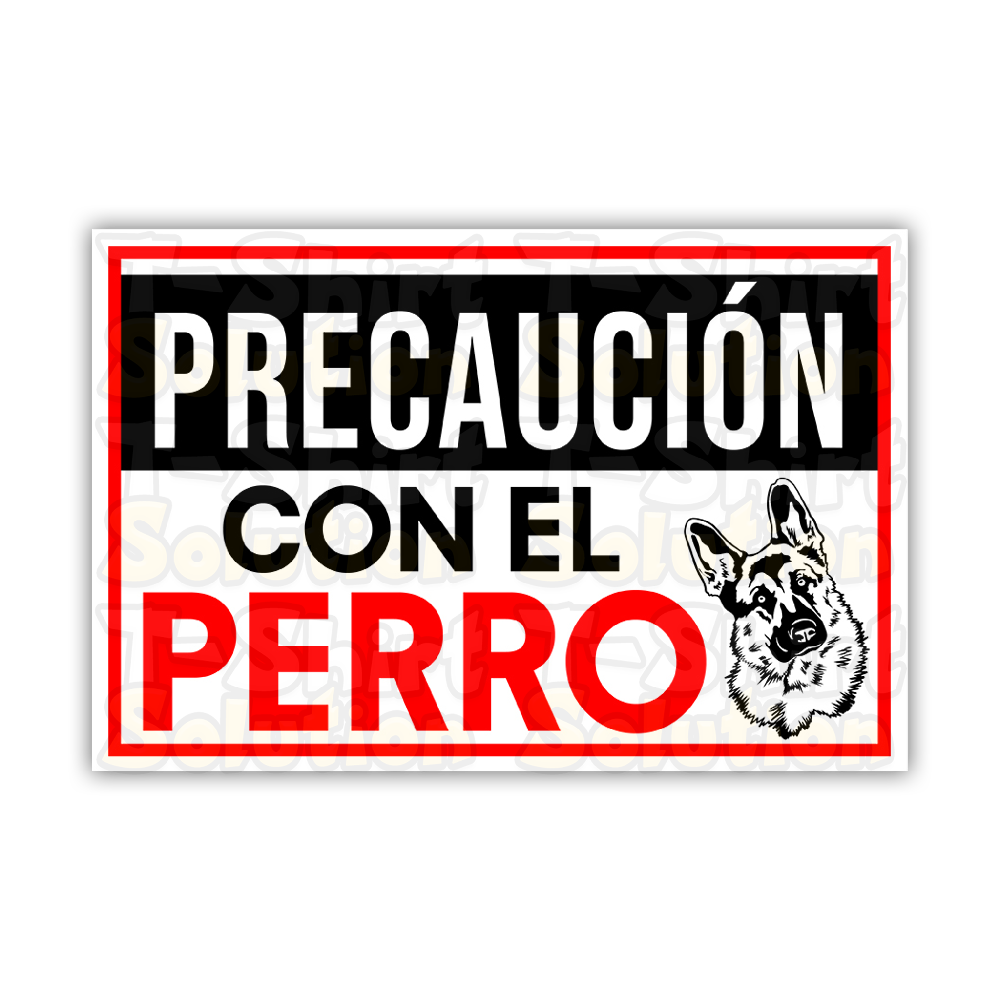 Precaución con el perro